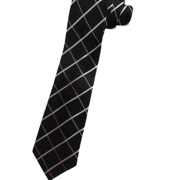 Donald Trump Signature Collection Necktie Black Grey Diamond w/ Tie Gift Box NEW - Picture 1 of 2